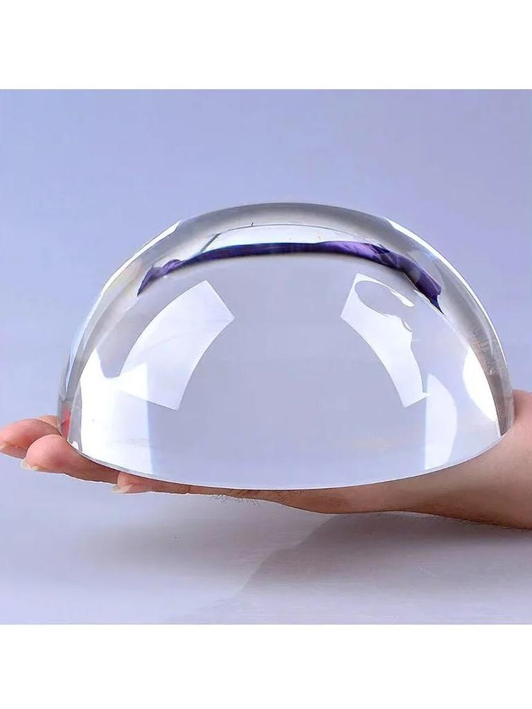 Honor of Crystal 4cm/10cm Blank Transparent Magnifier Glass Hemisphere Half Dome Crystal Ball For Paperweight Decoration