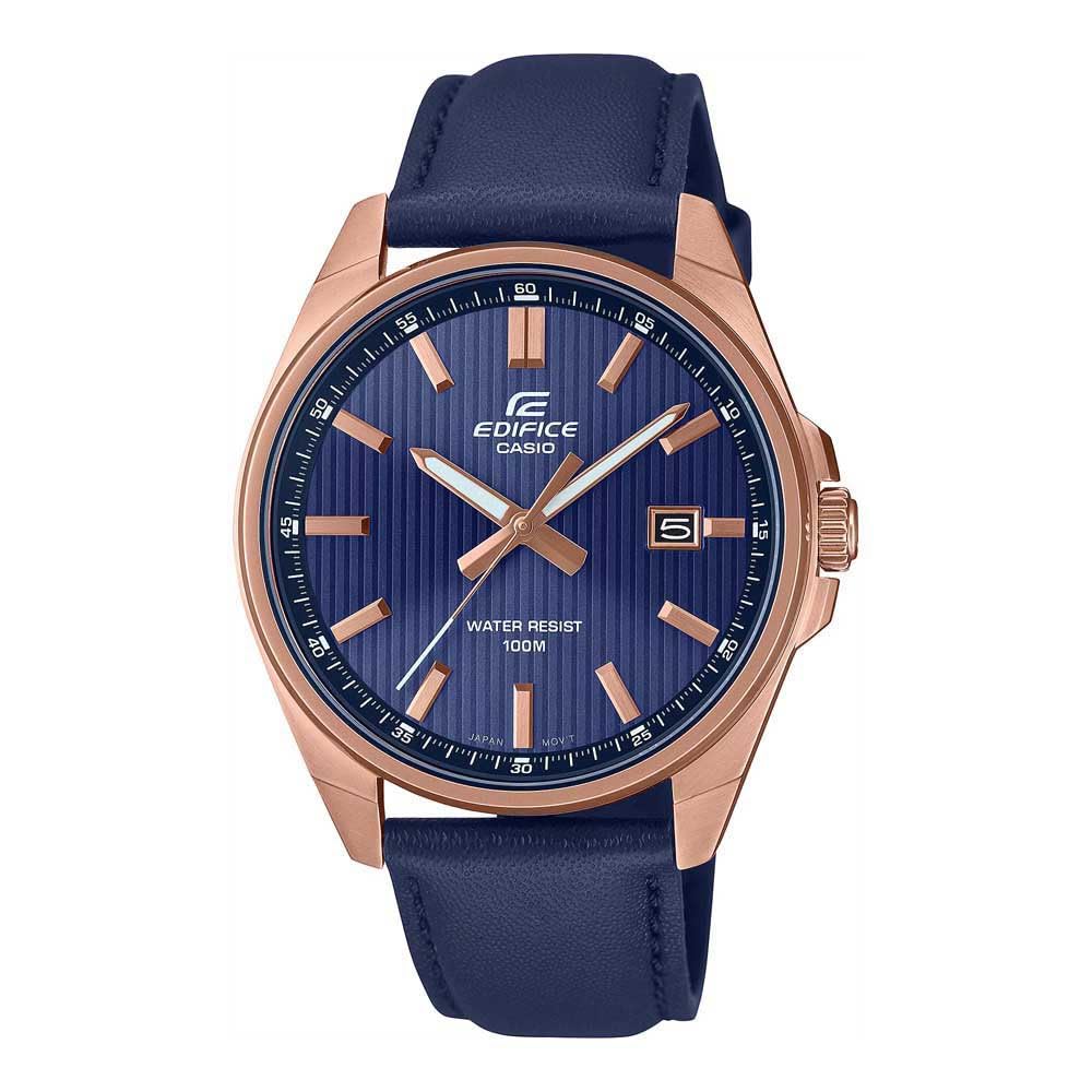 Casio Men s Analog Quartz Watch EFV-150CL-2AVUEF Leather Strap Blue
