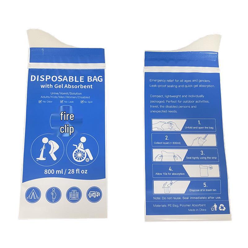 

Портативный твердеющий пакет для мочи - 700 мл Аварийное решение для автомобильного туалета Absorbent Cotton Pad