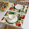 Strawberry Floral Print Heat Resistant Washable Table Placemats Kitchen Dining Decor 4 Piece Set