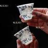 40ml Blue and White Ceramic Tea Cup Household Sheep Fat Jade Master's Cup Chinese Small Capacity Tea Cup Drinking Utensils