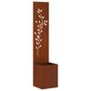 Garden Privacy Screen Canvas Floral Rusty 32 X 32 X 150 Cm