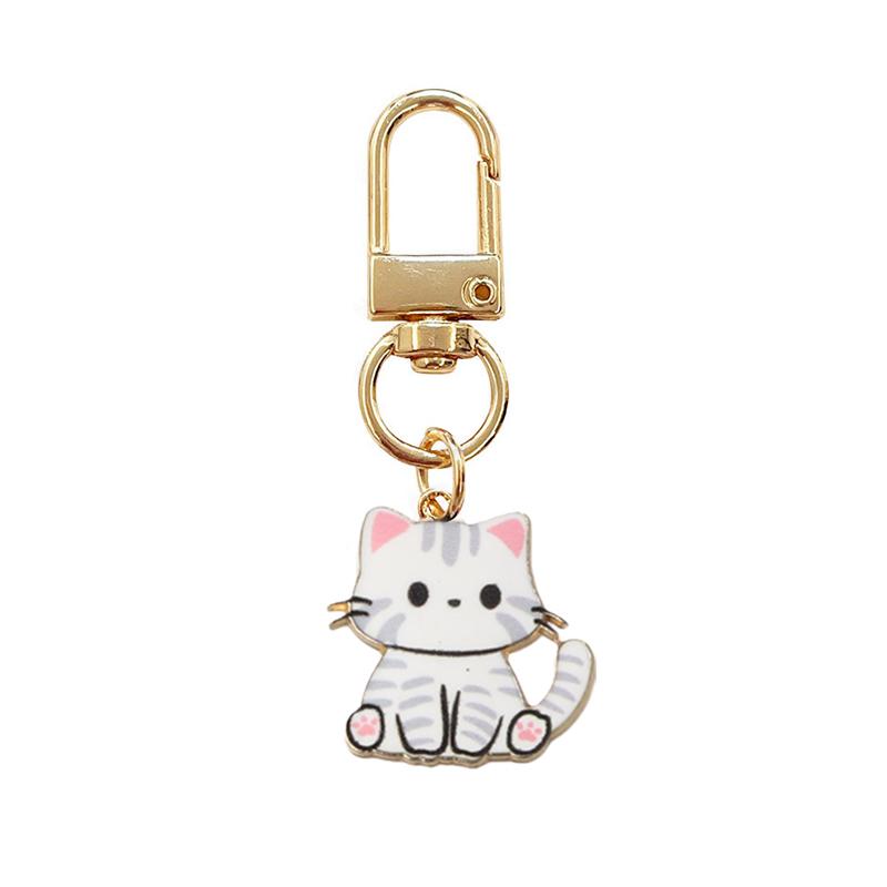 1PC Mini Key Charms Gifts Key Rings Chic Cartoon Pendant Women's Fashion Cat Keychain Cute Multiple Options Available