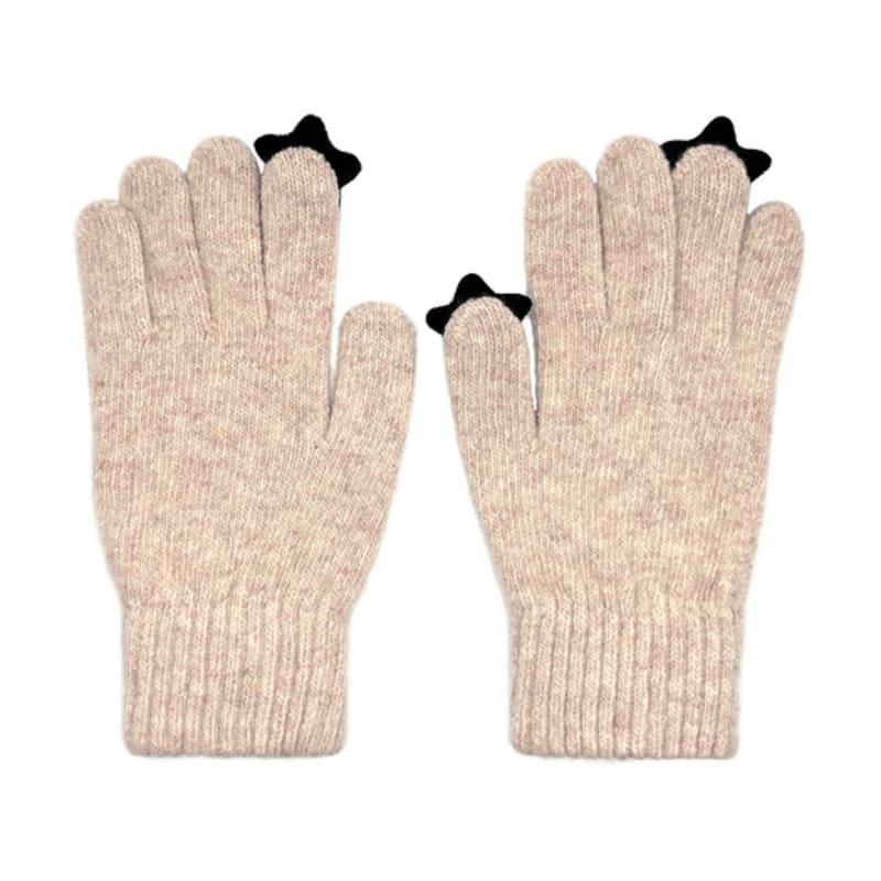 OTHER-worldly Star Wool Gloves [Oatmeal]