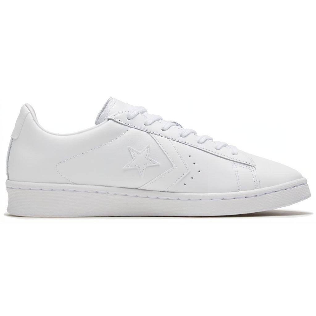 Converse Basse in Vera Pelle 'Triple White' 167239C