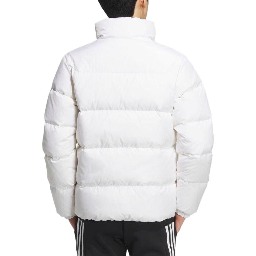 adidas Düz Renk Fermuarlı Ceket Dik Yaka Erkek Ceketleri Beyaz IT8724