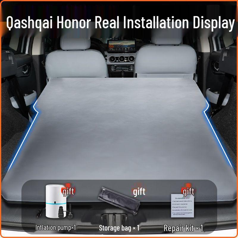 Nissan Qashqai Trunk Inflatable Car Bed - Rear Seat Sleeping Pad for Travel