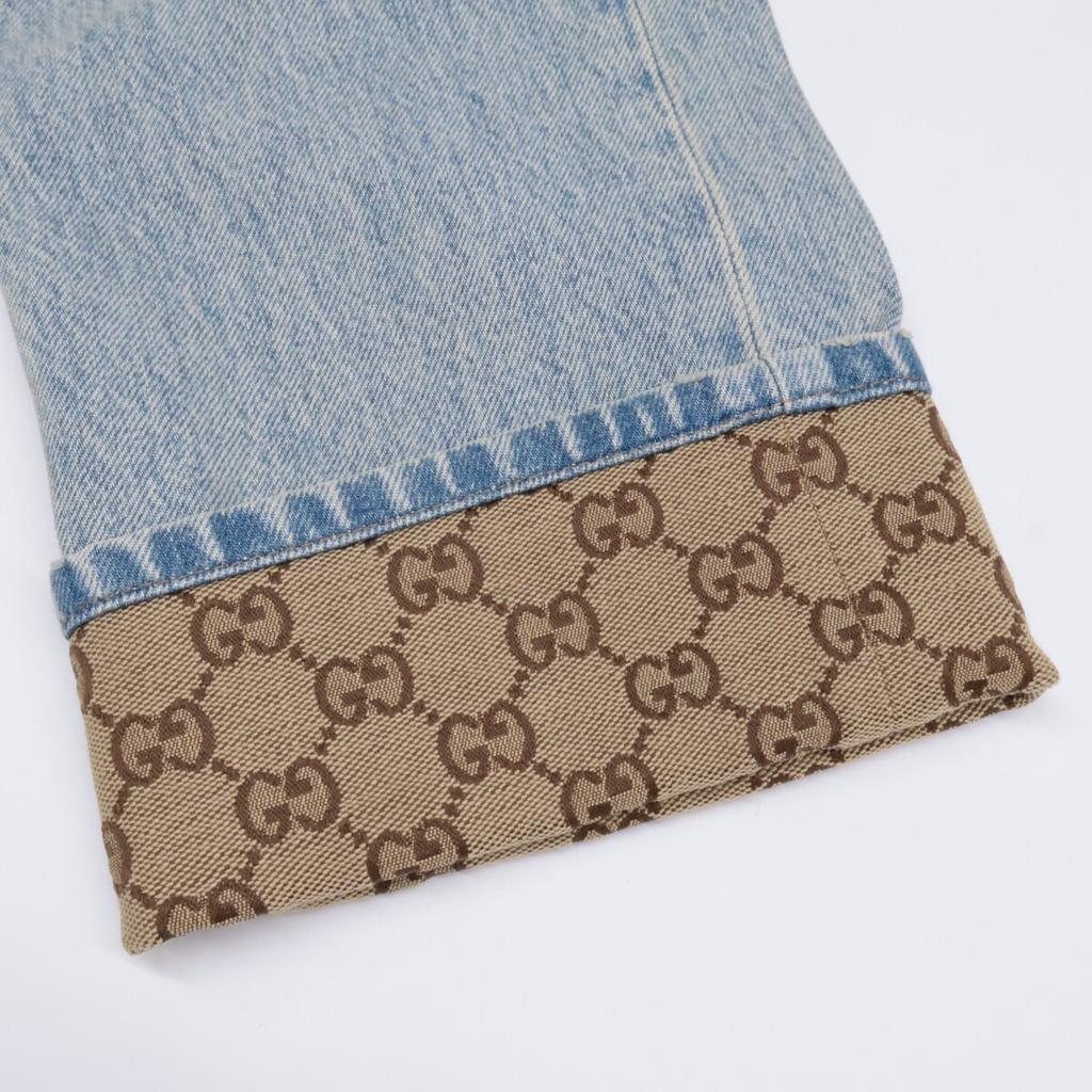 GUCCI [/Domestic genuine] 774078 Turn-Up Washed Zip Fly Denim Pants/ Bottoms 28 Light blueUsed