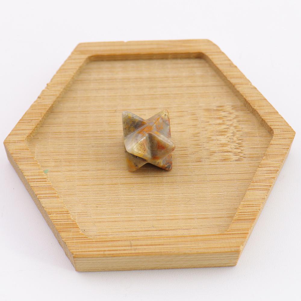 Crystal Merkaba Star Ornament - 13mm Hexagram Design