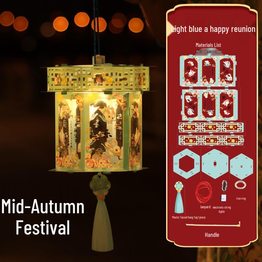Mid-Autumn Festival DIY Flower Lantern Kit: Ancient Style Handheld Lantern for Children - Hanfu & Palace Lantern Accessories