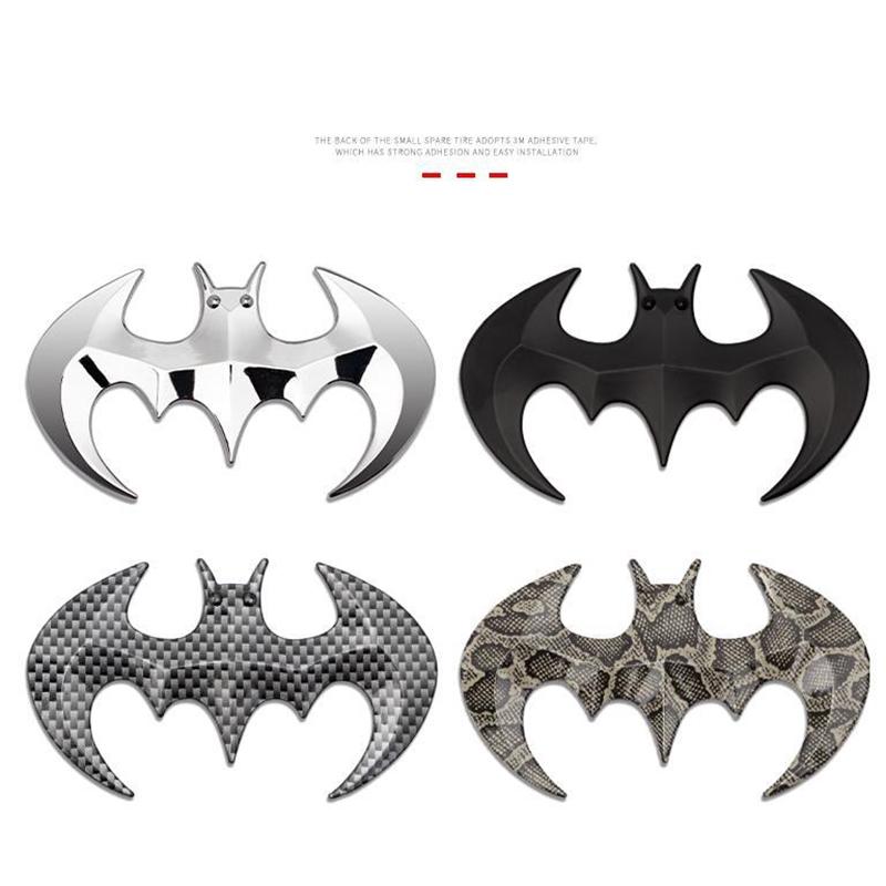 3D Metal Carbon Fiber Universal Bat Emblem Car Body Sticker Rear Trunk Badge Auto Stying Motorcycle Decoration Accessories