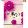 Happy Mothers Day Love You Best Mom Floral Flower Blossom Garden Yard Flag 12"x 18" Double Sided Polyester Welcome House Flag Banners for Patio Lawn