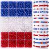 1200 Round 6Mm Pearls Red, White And Blue Beads To Make Independence Day Party Decorative Necklace Bracelet Diy