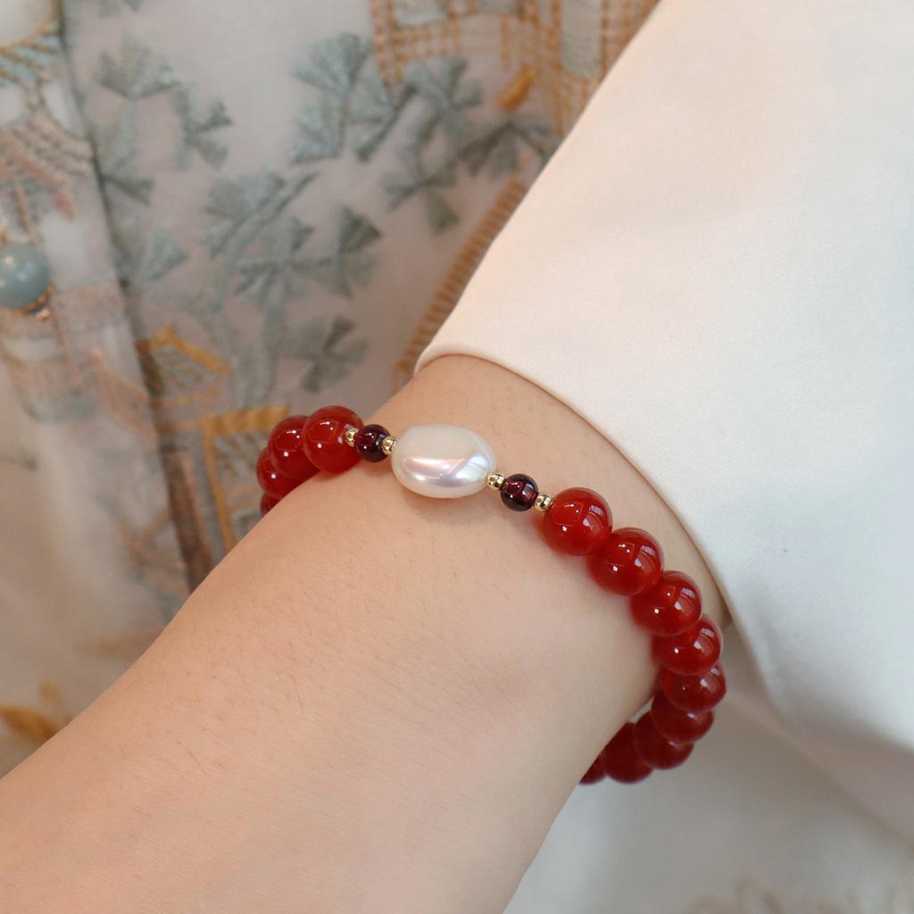 Original Design Natural Agate Bracelet Fashion Women Daily Jewelry Lucky Gift