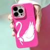 Luxury Phone Case for iPhone 17 16e 16 15 14 13 12 11 X XS XR XSMAX 7 8 Air Pro Max Plus Cute Swan Double-layer Back Cover