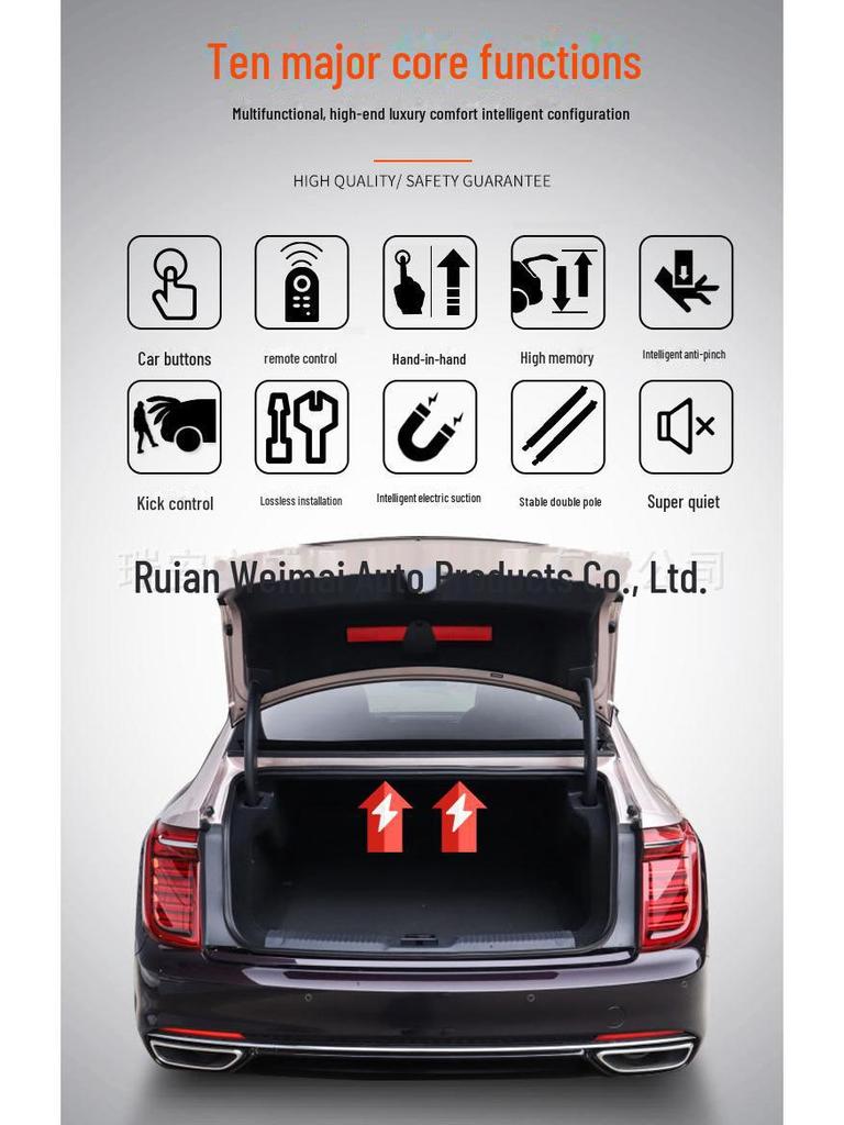 Hongqi H5/H9 EQM5 Electric Tailgate & Trunk Suction Door Modification Kit