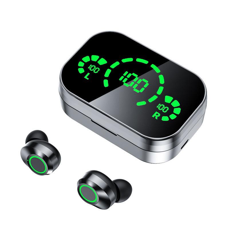 YD03 HD Mirror Digital Display Bluetooth Headset with Large Battery and Deep Bass