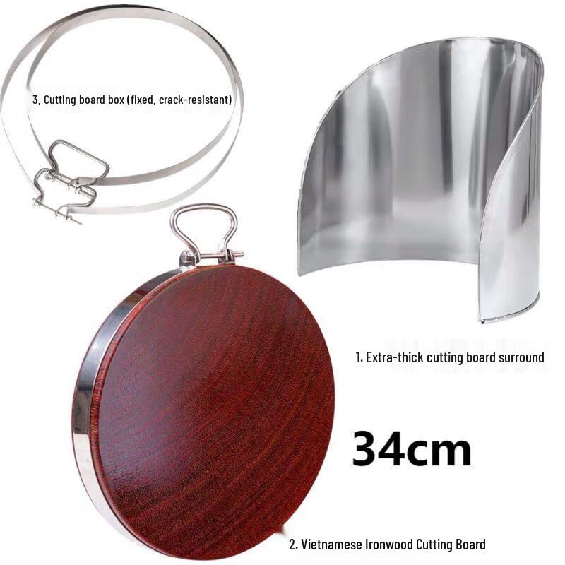 Ironwood Cutting Board Set with Stainless Steel Frame