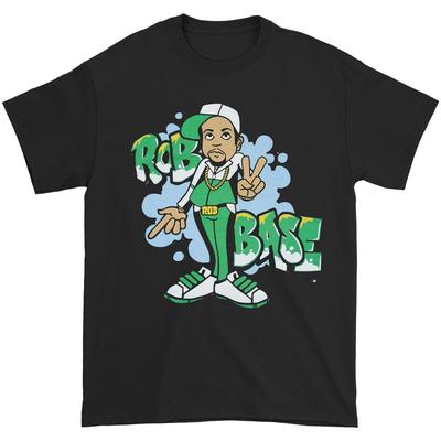 Heren Rob Base Graffiti T-shirt Zwart