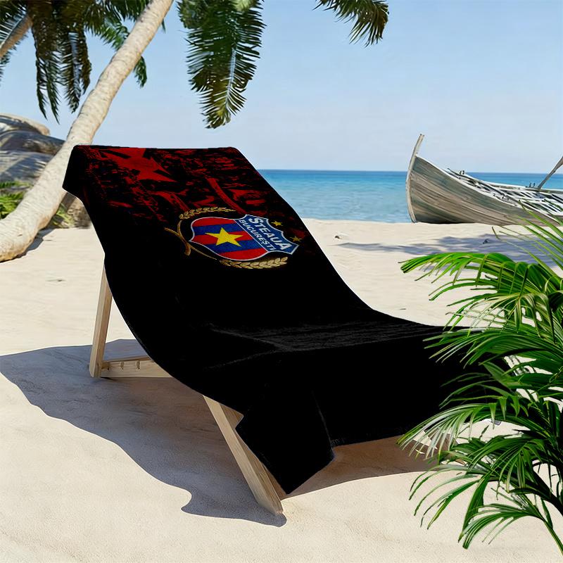 Steaua Bucuresti Print Beach Towel, Large Soft Quick Dry Towel for Beach Camping Swimming