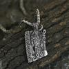 Men Rune Viking Necklace Norse God Jewelry Stainless Steel with Valknut Gift Bag - Loki