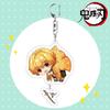Demon Slayer Acrylic Keychain Tanjiro Nezuko Anime Double Sided Key Ring Accessories for Cosplay Set Gift Fans