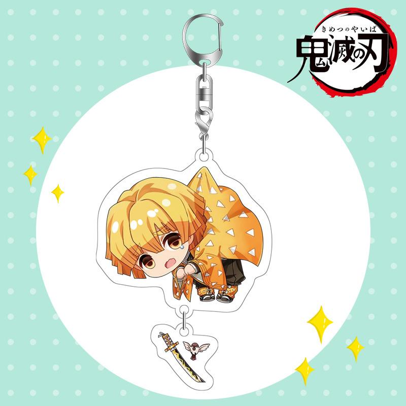 Demon Slayer Acrylic Keychain Tanjiro Nezuko Anime  Double Sided Keychain Accessories for Cosplay Collection Gift Fans