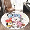 BT21 Character,Cartoon Decal Chair Mat Round Rug Office Carpet, Non Slip, Suitable for Living Rooms, Bedrooms Decor.1205176a