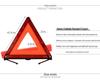Compact Car-Mounted Reflective Triangle Emergency Warning Sign