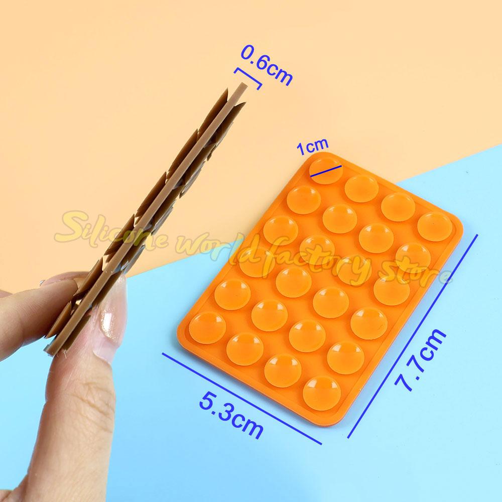 Silicone World Multifunctional Double-sided Silicone Suction Phone Holder Phone Case Anti-Slip Back Stickers Mat Wall Stand