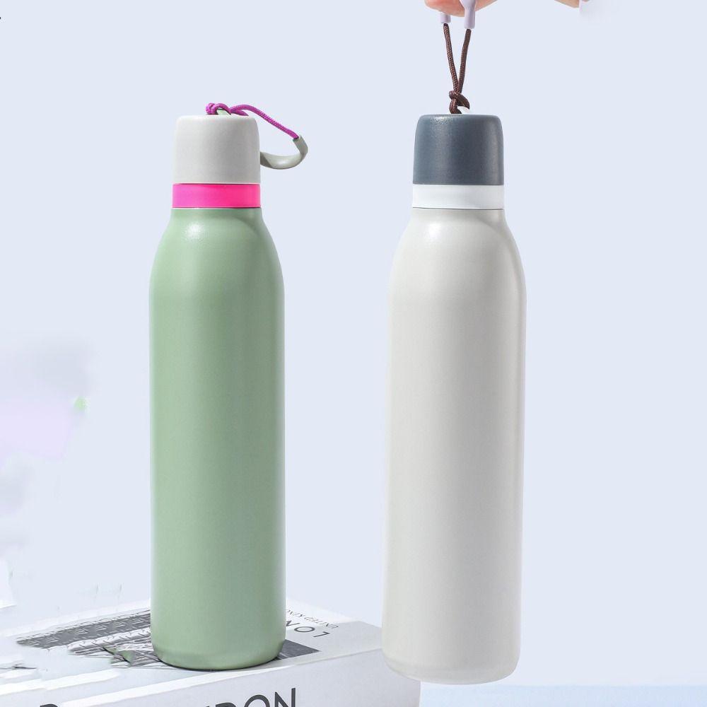 Large Capacity Insulated Bottle Leak-Proof Vacuum Flask Bottle Portable Sports Kettle Hiking