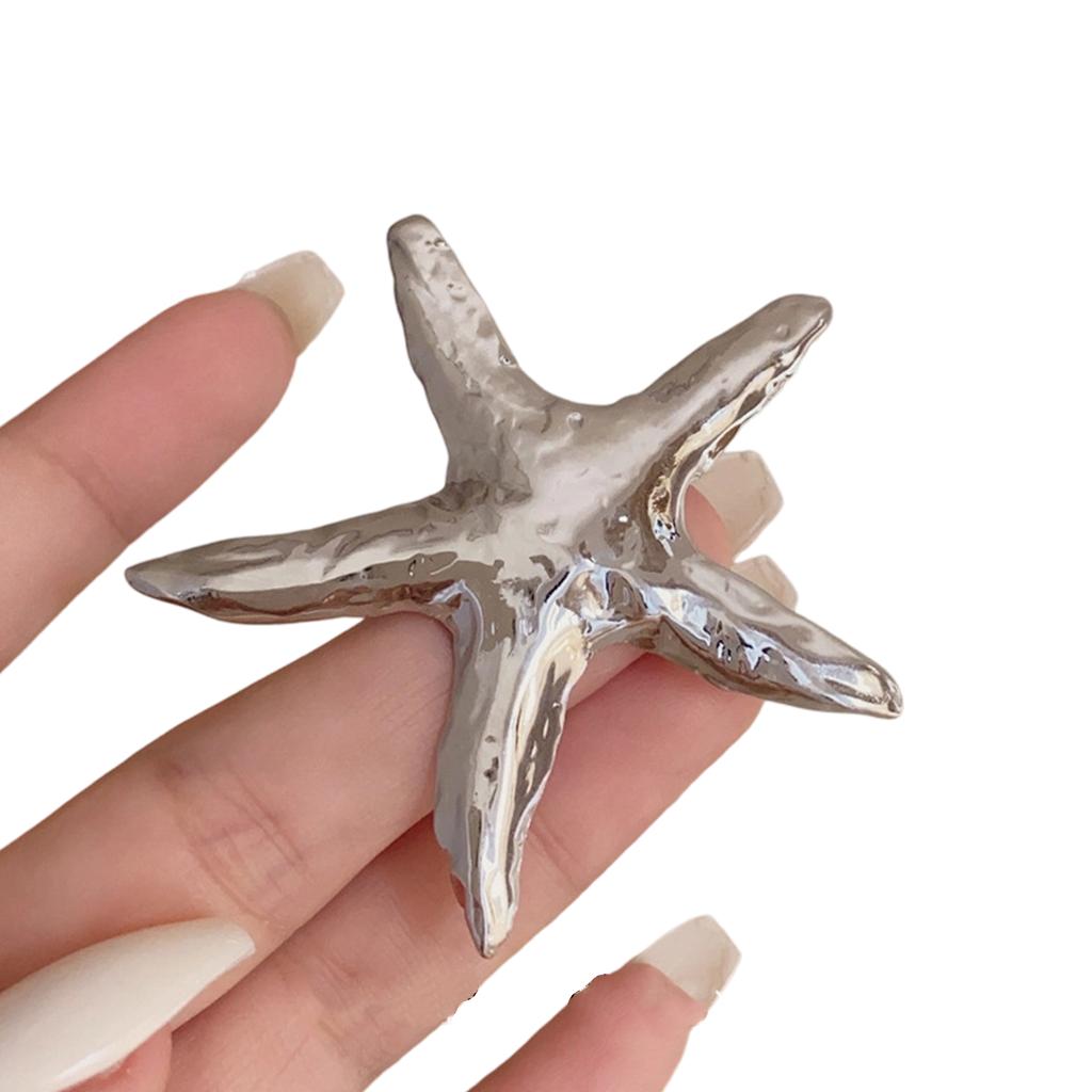 Corsage Pin Starfish Shape Brooch Unique Brooch Pin Clothing Brooch Alloy Texture for Friendship and Celebration