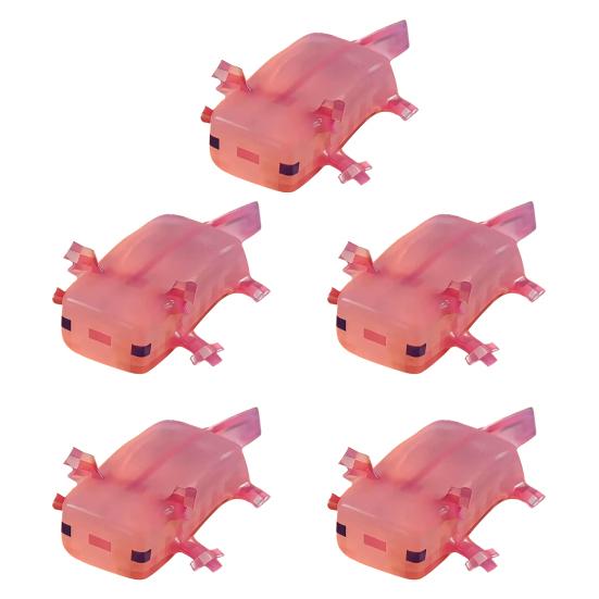 Cute Axolotl Squeeze Toy Pink Pixel Style Axolotl Stress Relief Toy Portable Soft