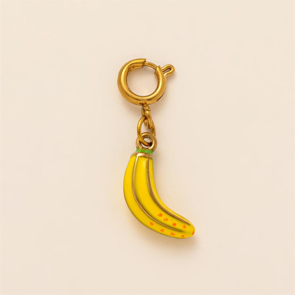 New Fruit Snack Series Stainless Steel Pendant DIY Plated 18K Gold Color Preserving Female