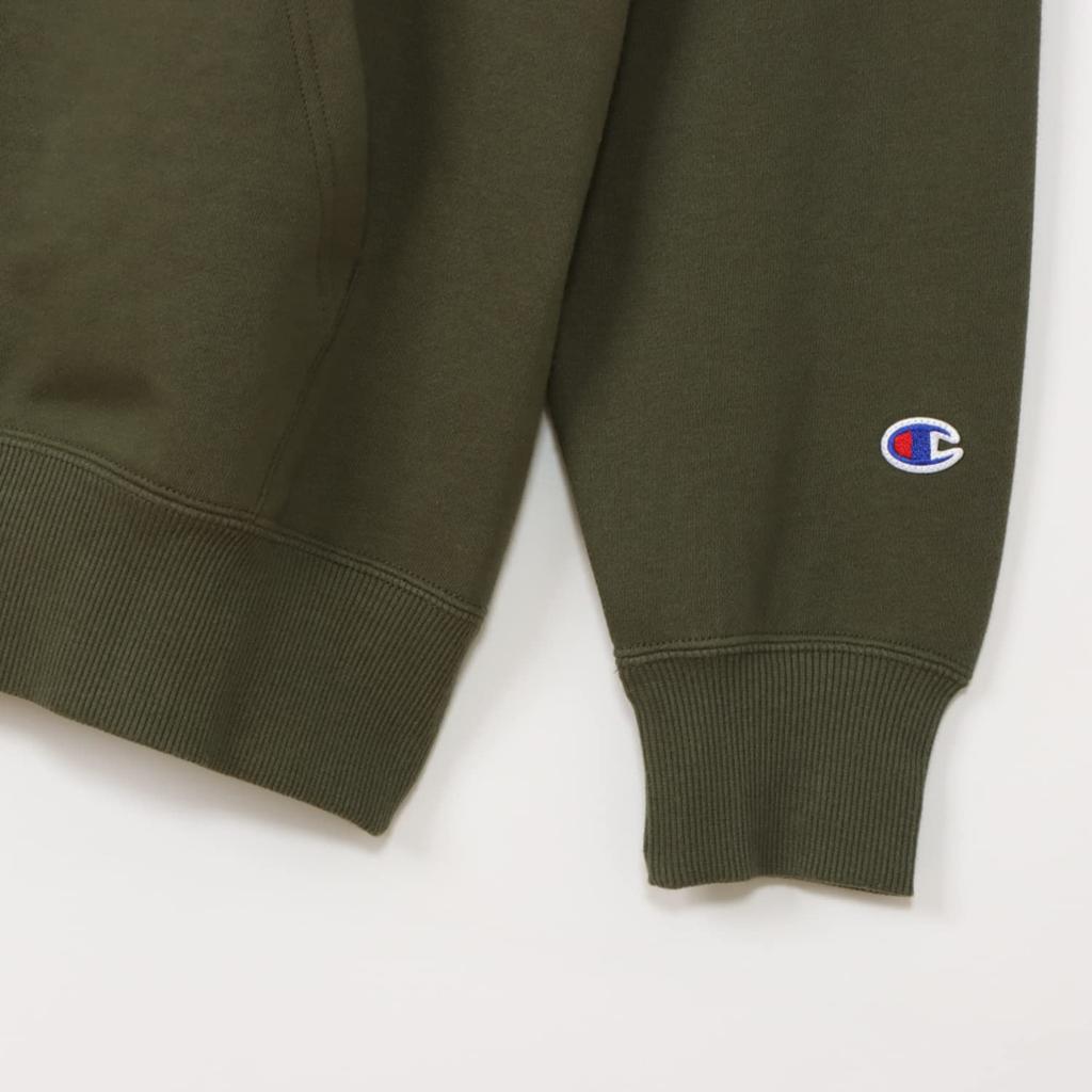 Champion Long Sleeve Fleece Hooded Sweatshirt with Embroidered Army Size S Men's Logo, Green, (C3-W101)