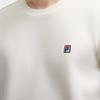 FILA WHITE Sweatshirts Men's Cloud White Crew Neck Moderate F51M533201F-WT