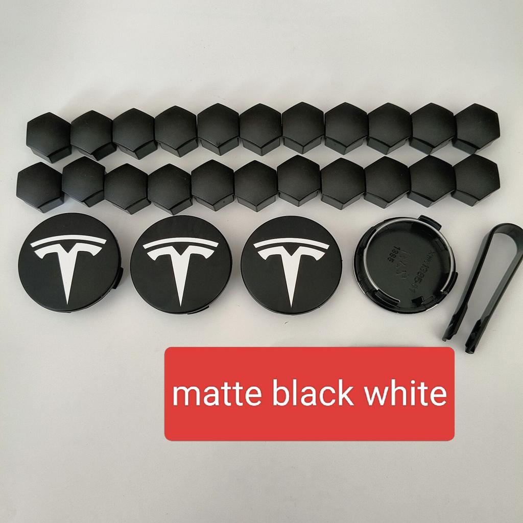 25PCS 29PCS  56/57mm For Tesla Model 3 Y Wheel  Original Car  Center Caps Logo Emblem Rims Hub Cover Caps Badge Accessories