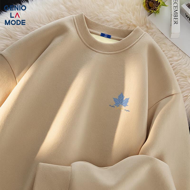 

GENIOLAMODE Men s Winter Fleece Lined Round Neck Sweatshirt L