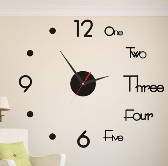 Fashion DIY Modern Large Wall Clock 3D Mirror Surface Sticker Home Office Decor Fashion DIY Modern Large Wall Clock 3D Mirror Surface Sticker Home Office Decor