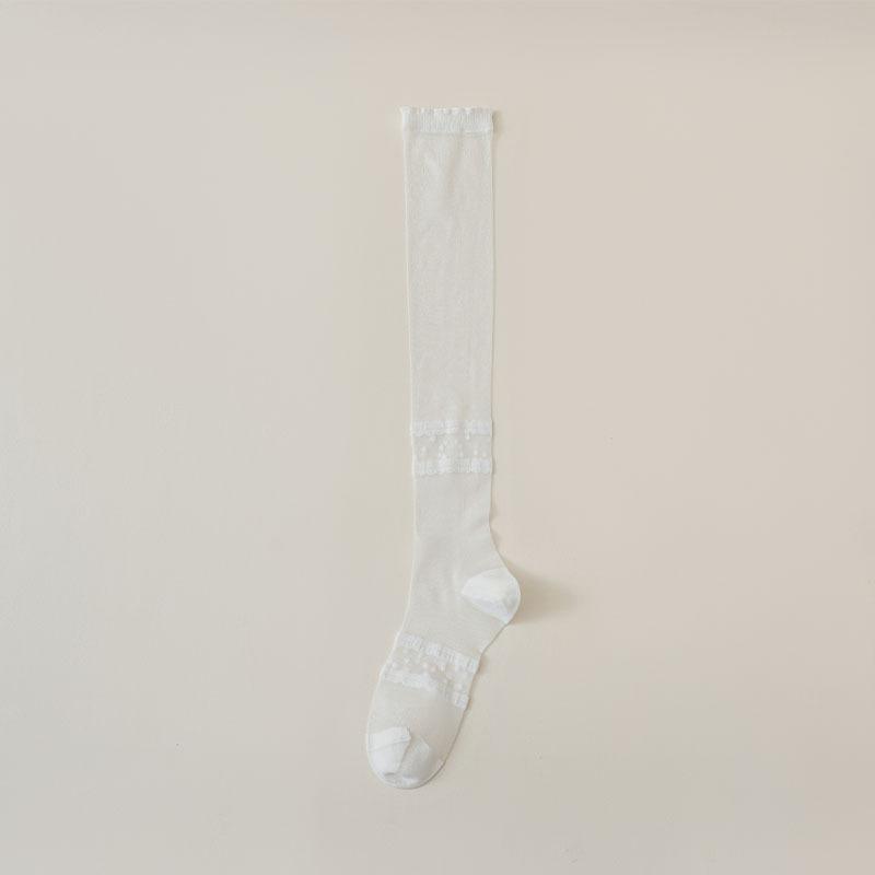 Crystal Silk Socks Stockings Women Summer Ultra-thin Transparent Nylon Long Socks Heart Print Lolita Kawaii Socks Women Stocking