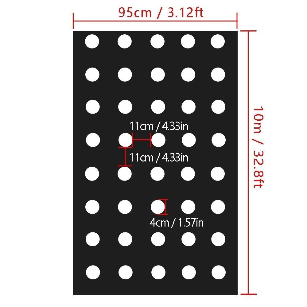 Breathable Perforated Plastic Mulch Film Pre-Punched Holes Black Weed Barrier  Disease Reduction