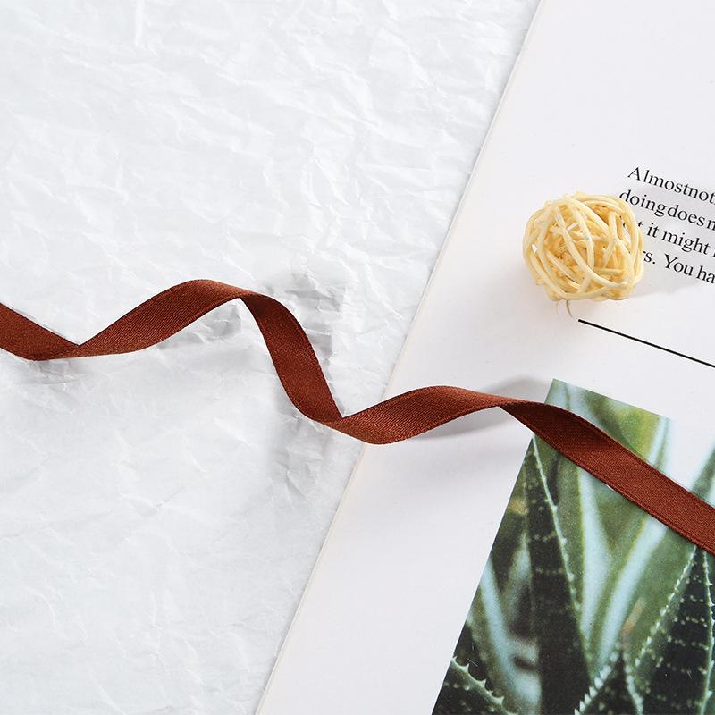 Double-Sided Matte Webbing Thickened Polyester-Cotton Jewelry Trophy Decorative Accessories Bow Colored Ribbon