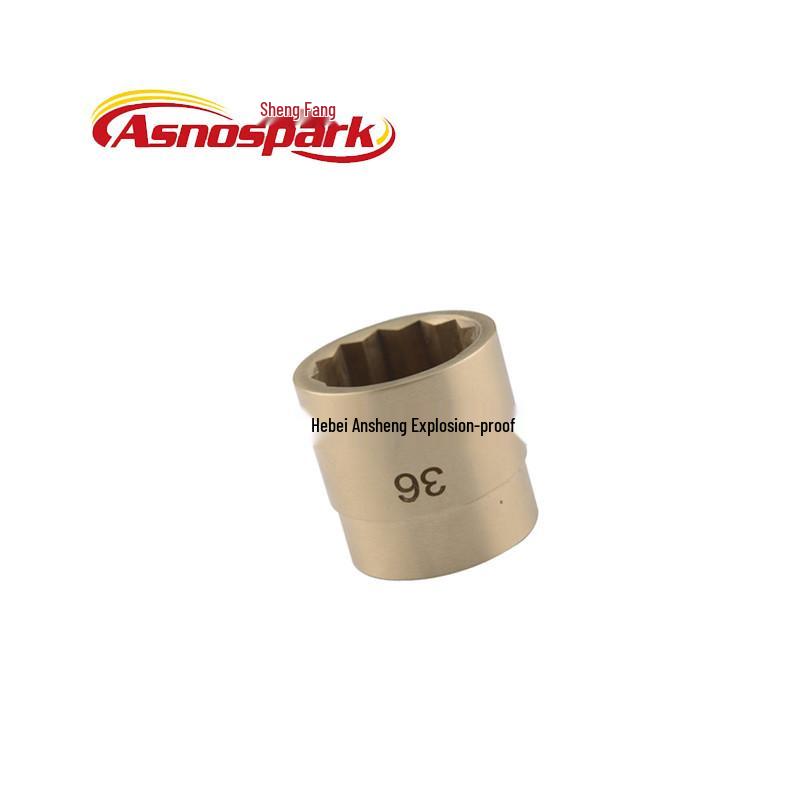 Explosion-Proof Ratchet Socket Wrench with Extended Twelve-Point Torx, Spark-Free 10mm