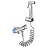 Brass Material Bidet Faucet Black Portable Bidet Sprayer Set Single Cold Water Shower Head One In Two Out Angle Valve