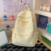 Schoolbag Junior and High School Student Schoolbag Korean Version Simple Embroidered Backpack College Style High Value Women's Bag Versatile Light
