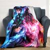 1pc Kamado Tanjiro Blanket, Gift, for Men and Women, Soft Blanket, Good for Sofa Bed Couch Travel, Lightweight Flannel Blanket