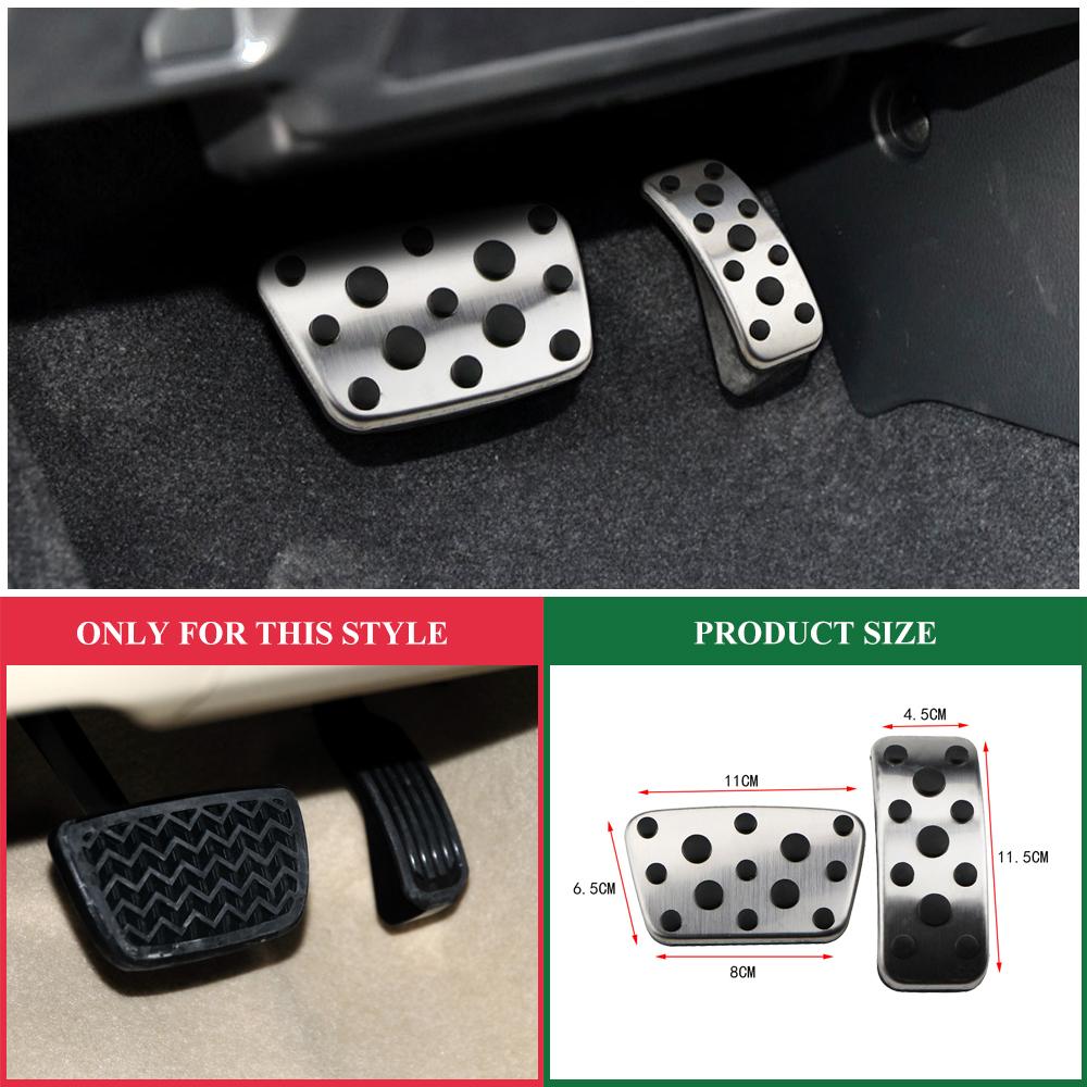 2Pcs/set Car Pedals Auto Pedal Cover for Toyota Camry Highlander Land Cruiser Fortuner for Lexus ES RX IS LS LX CT200H AT