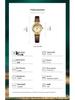 Gedi Retro-Style Women's Thin Quartz Watch with Cloth Pattern and Genuine Leather Strap