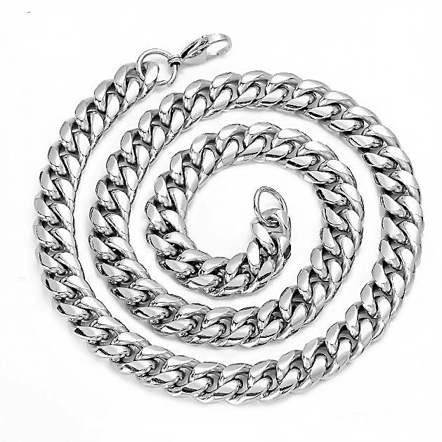 Unisex Hip-Hop Cuban Chain: Stainless Steel & Titanium Necklace