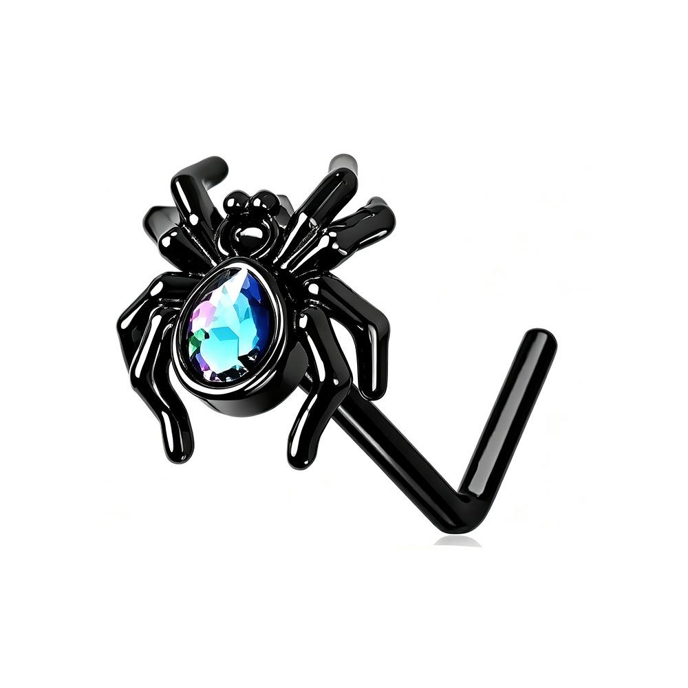 Halloween Ear Bone Studs, Stainless Steel Bat and Spider Piercing Accessories, Body Ornaments